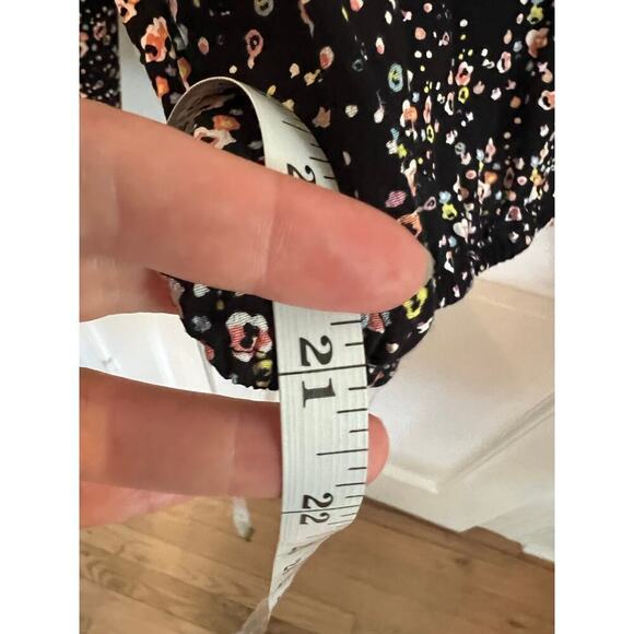 Sactuary Women's XS Ditsy Floral Print Black Pink Long Sleeve Shirt Blouse - Picture 11 of 13